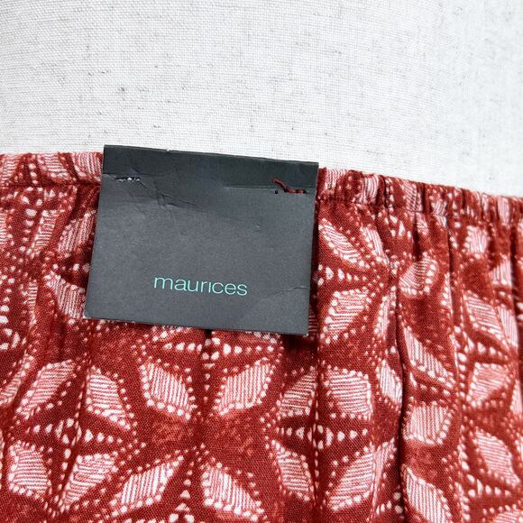 Maurices Rust Orange Boho Long Maxi Skirt NWT - Picture 6 of 8